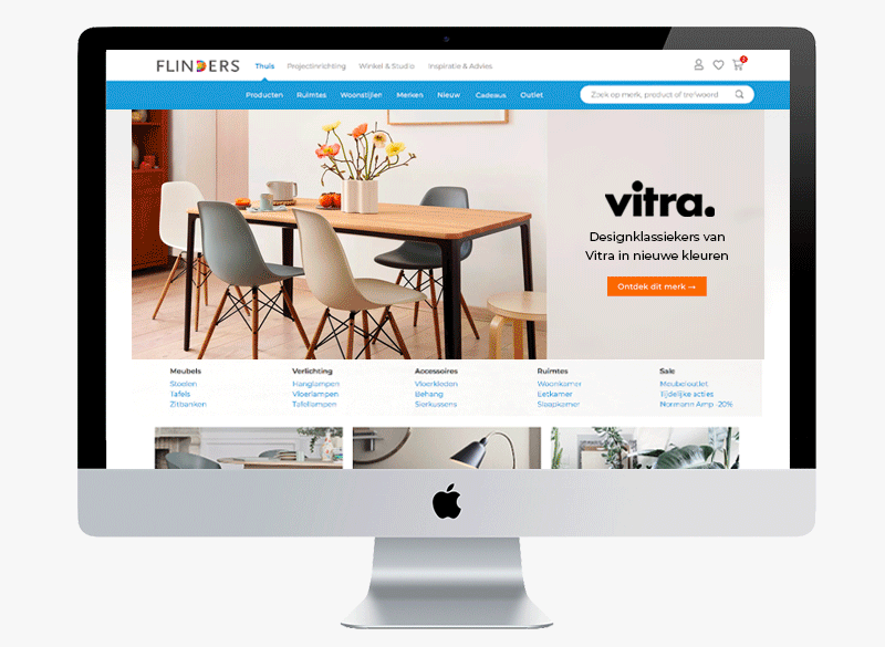 Flinders | Examples of created homepage banners and re-designed website header | Responsibilities: UX/UI Design