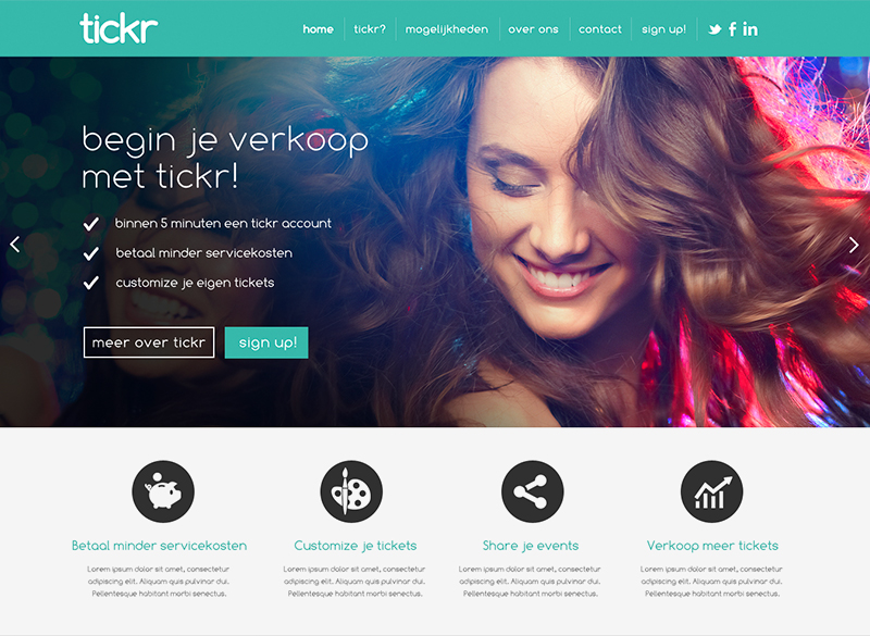 Tickr | Service for online tickets | Responsibilities: UX/UI Design, logo and e-ticket